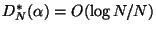 $ D\sb N\sp*(\alpha)=O(\log N/N)$