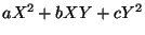 $ aX^2+bXY+cY^2$