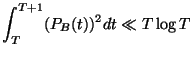 $\displaystyle \int_T^{T+1} (P_B(t))^2 dt \ll T \log T $