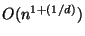 $ O(n^{1+(1/d)})$