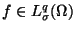 $ f\in L^q_\sigma(\Omega)$