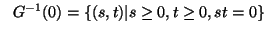 $\displaystyle \ \
G^{-1}(0)=\{(s,t)\vert s\ge 0, t\ge 0, st=0\}$